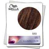 Vopsea Permanenta - Wella Professionals Illumina Color Nuanta 5/43 castaniu deschis rosu auriu